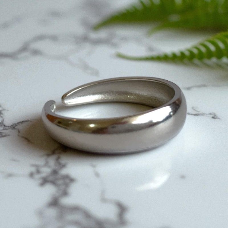 Funky Duo Adjustable Rings | PVD Silver plated - For Women | Includes: Rings (Set of 2)