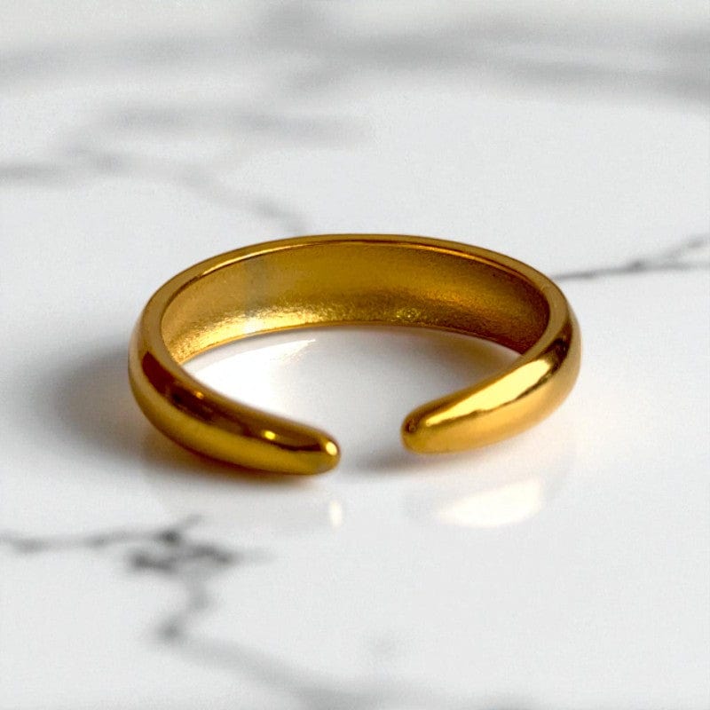 Funky Loop Adjustable Rings | 18K PVD Gold plated - For Women | Includes: Rings (Set of 2)