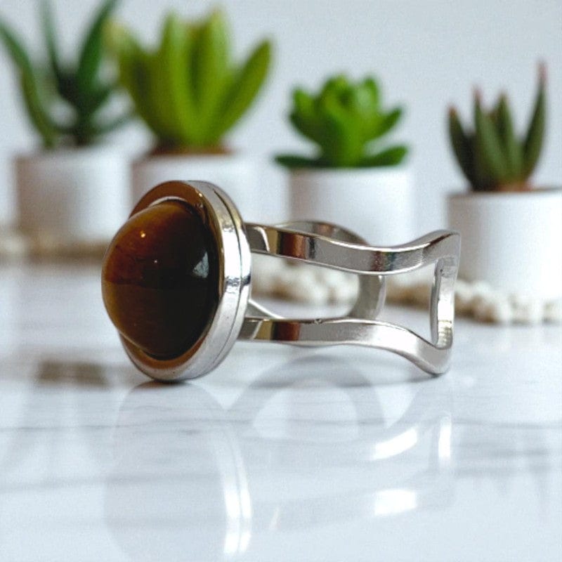 Courage Adjustable Ring | Tiger Eye - For Unisex | Includes: Ring