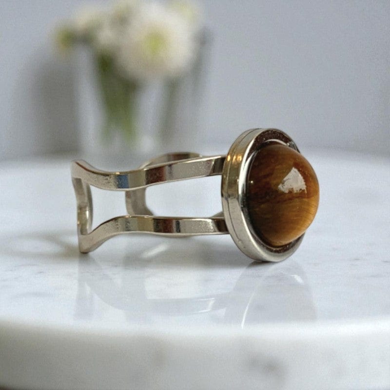 Courage Adjustable Ring | Tiger Eye - For Unisex | Includes: Ring