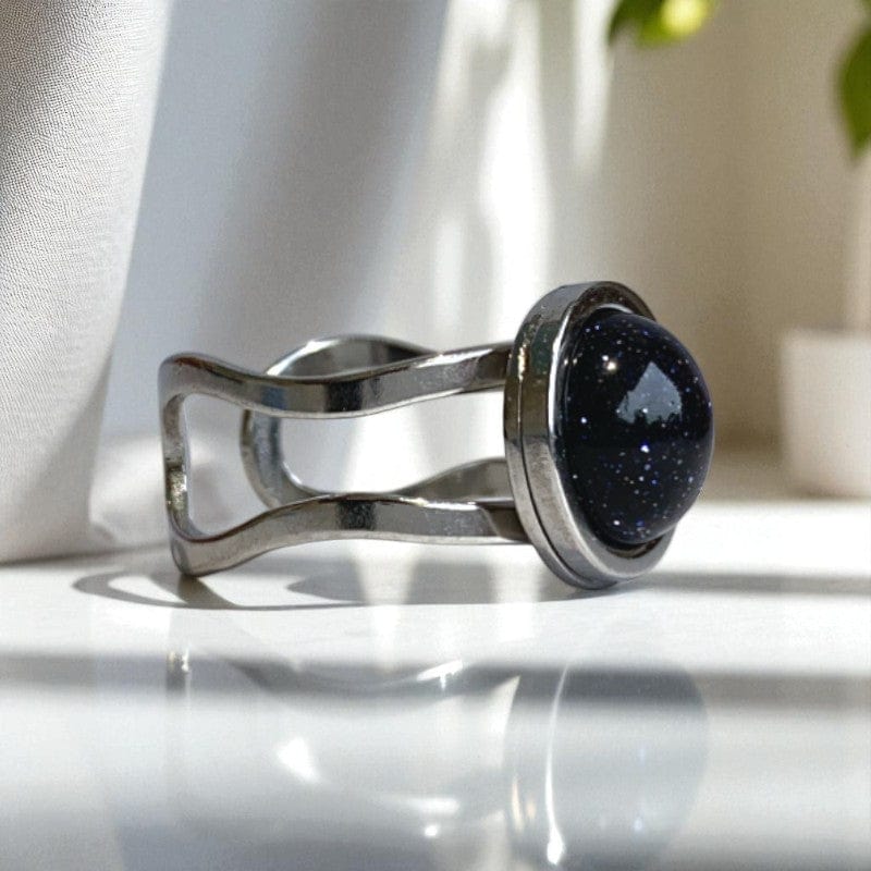 Confidence Adjustable Ring | Blue Sandstone - For Unisex | Includes: Ring