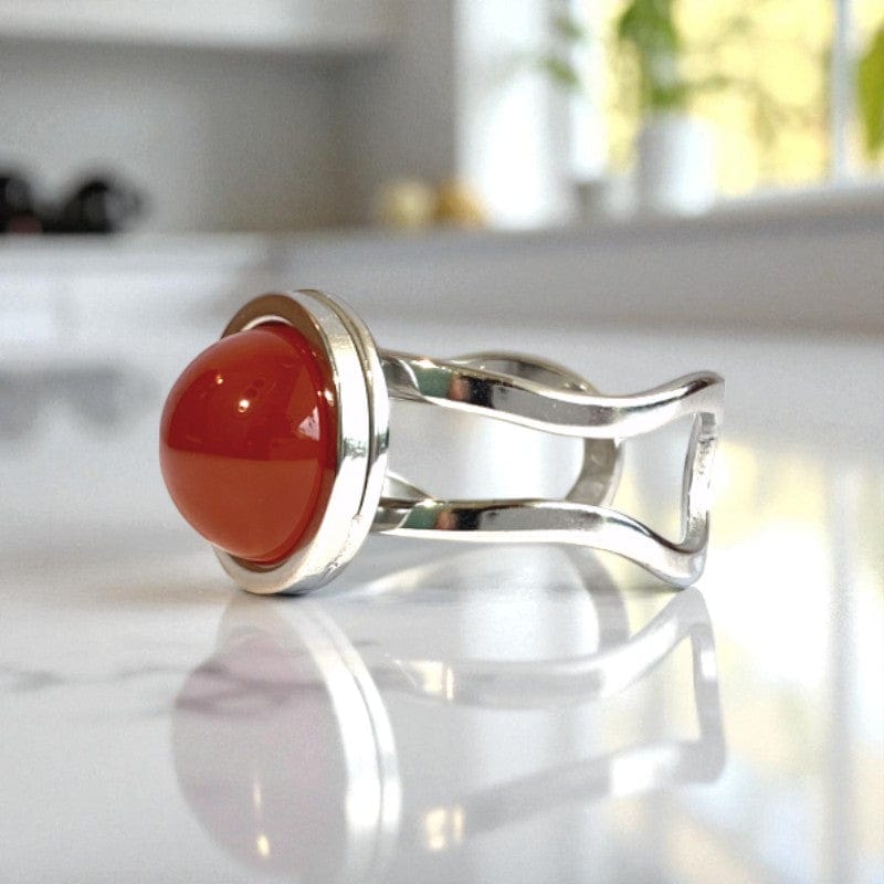 Strength Adjustable Ring | Red Onyx - For Unisex | Includes: Ring