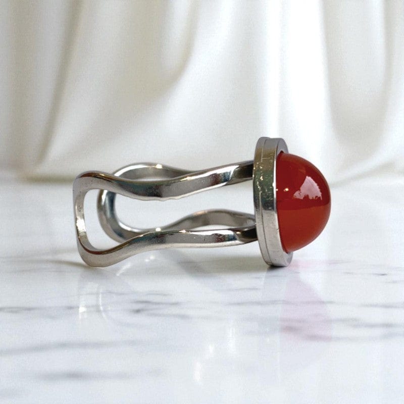 Strength Adjustable Ring | Red Onyx - For Unisex | Includes: Ring