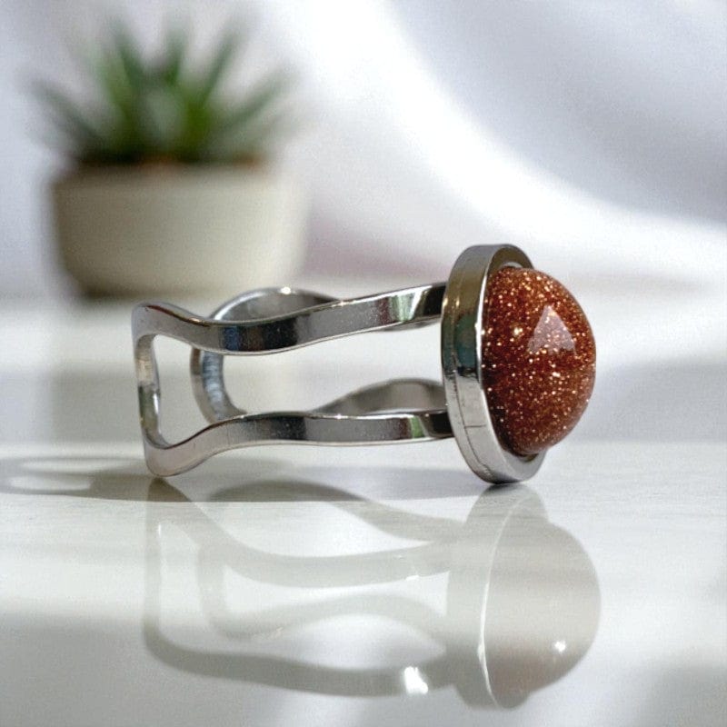 Adjustable Clarity Ring| Sunstone - For Unisex | Includes: Ring