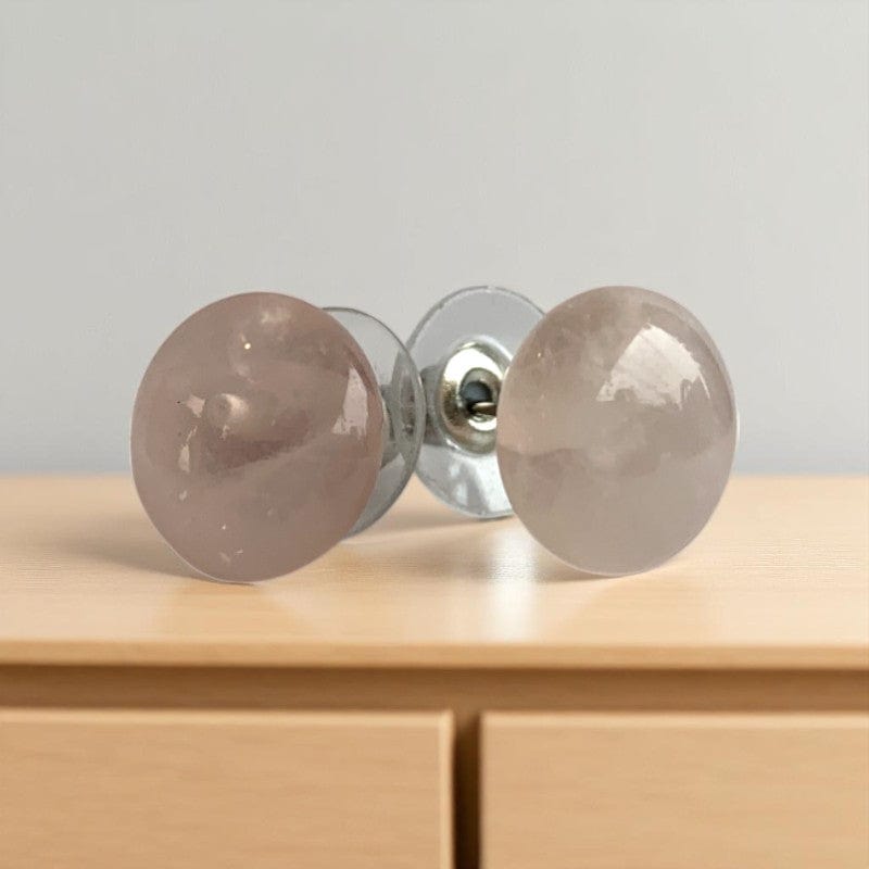 Love Quartz Stud Earrings | Rose Quartz - For Women | Includes: Earrings