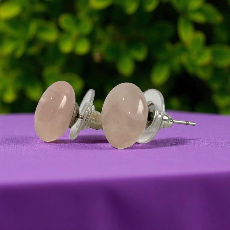 Love Quartz Stud Earrings | Rose Quartz - For Women | Includes: Earrings