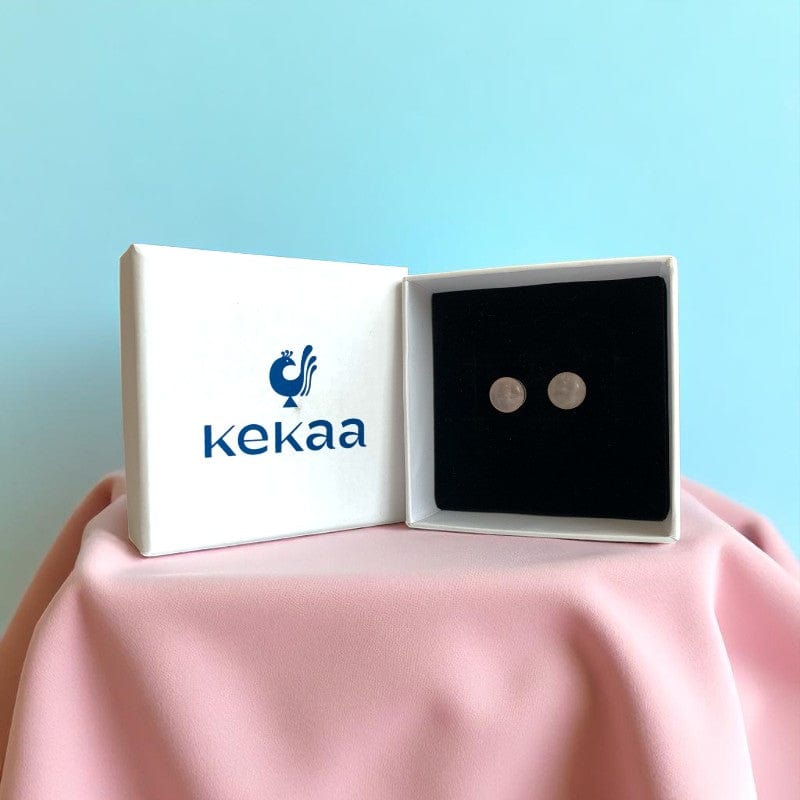 Love Quartz Stud Earrings | Rose Quartz - For Women | Includes: Earrings