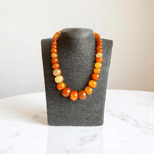 Sunny Summer Necklace | Carnelian Stone - For Women | Includes: Necklace