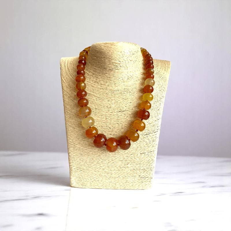 Sunny Summer Necklace | Carnelian Stone - For Women | Includes: Necklace