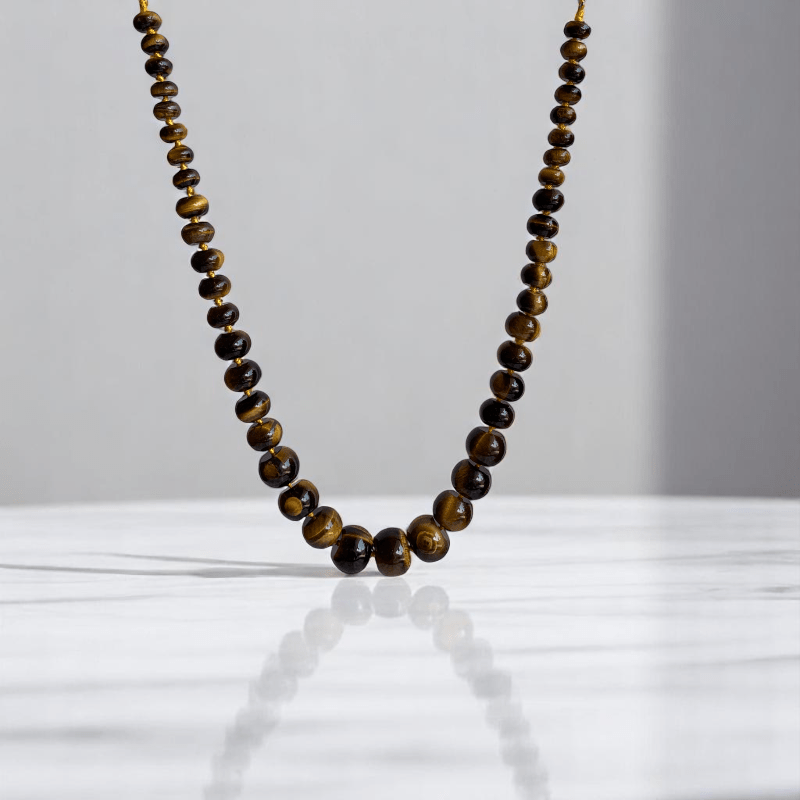 Tribal Root Necklace | Tiger Eye Stone - For Women | Includes: Necklace