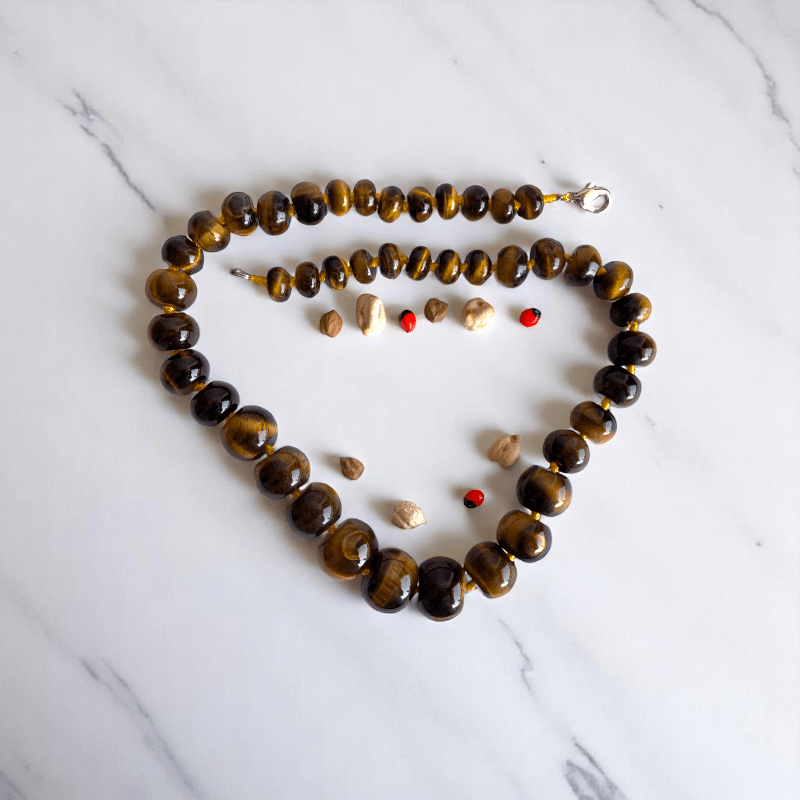 Tribal Root Necklace | Tiger Eye Stone - For Women | Includes: Necklace