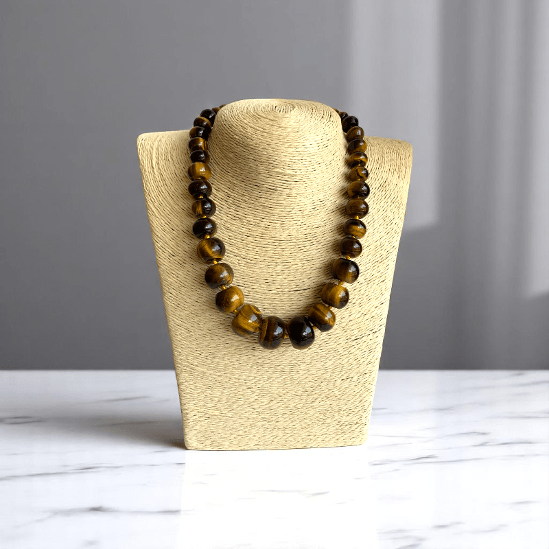 Tribal Root Necklace | Tiger Eye Stone - For Women | Includes: Necklace