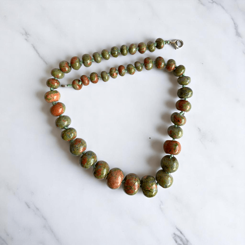Serene Fusion Necklace | Unakite Stone - For Women | Includes: Necklace