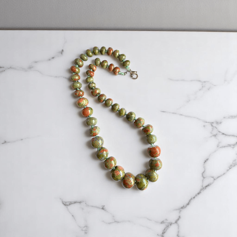 Serene Fusion Necklace | Unakite Stone - For Women | Includes: Necklace