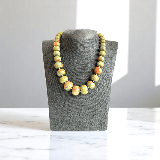 Serene Fusion Necklace | Unakite Stone - For Women | Includes: Necklace