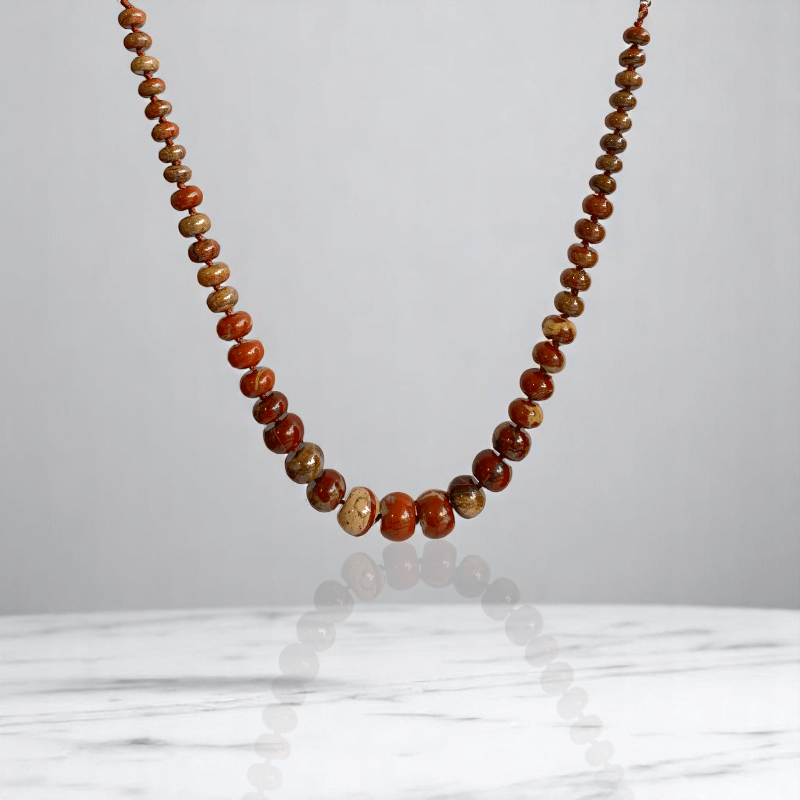 Terra Flame Necklace | Red Jasper Stone - For Women | Includes: Necklace