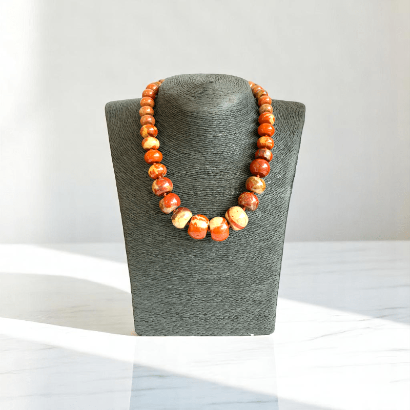 Terra Flame Necklace | Red Jasper Stone - For Women | Includes: Necklace