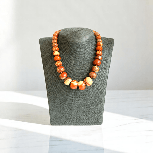Terra Flame Necklace | Red Jasper Stone - For Women | Includes: Necklace