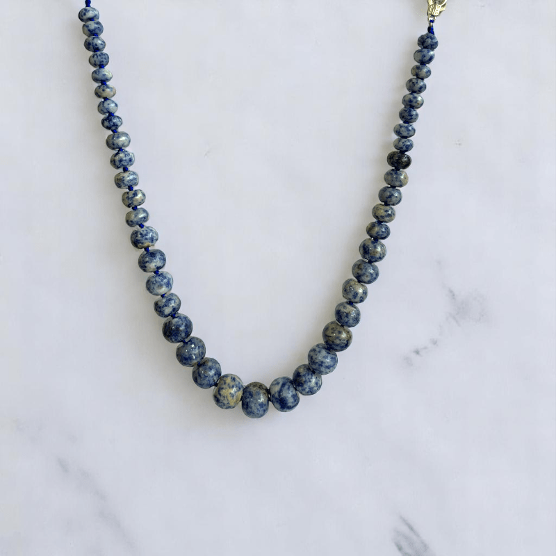 Indigo Calm Necklace | Sodalite Oblate Stone - For Women | Includes: Necklace