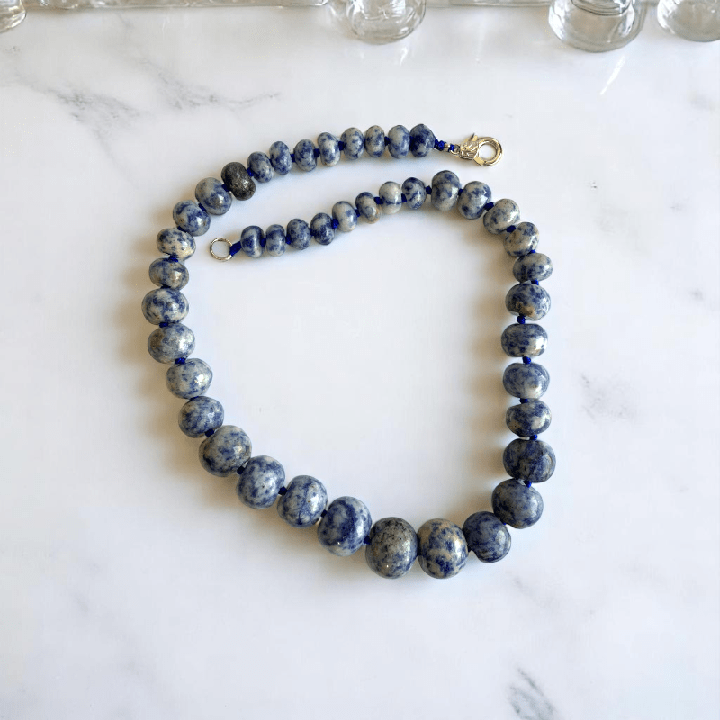 Indigo Calm Necklace | Sodalite Oblate Stone - For Women | Includes: Necklace
