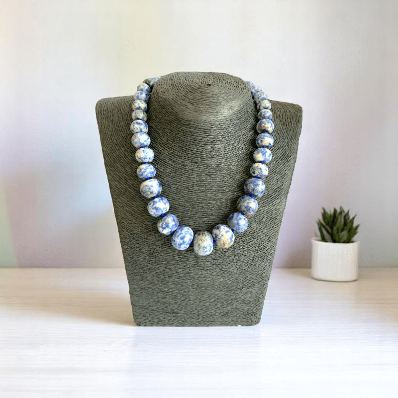 Indigo Calm Necklace | Sodalite Oblate Stone - For Women | Includes: Necklace
