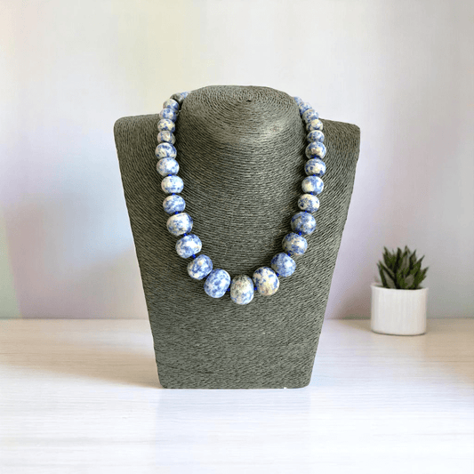 Indigo Calm Necklace | Sodalite Oblate Stone - For Women | Includes: Necklace