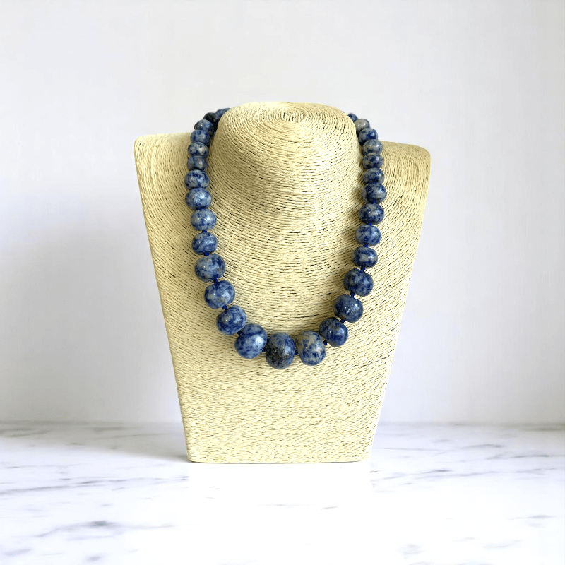 Indigo Calm Necklace | Sodalite Oblate Stone - For Women | Includes: Necklace