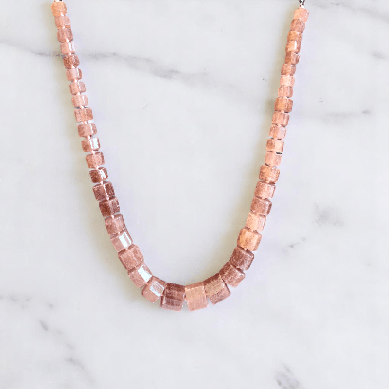 Sweet Glow | Red Strawberry Quartz Stone - For Women | Includes: Necklace