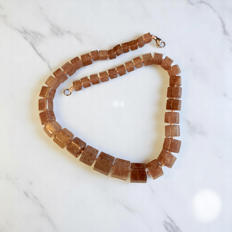 Sweet Glow | Red Strawberry Quartz Stone - For Women | Includes: Necklace