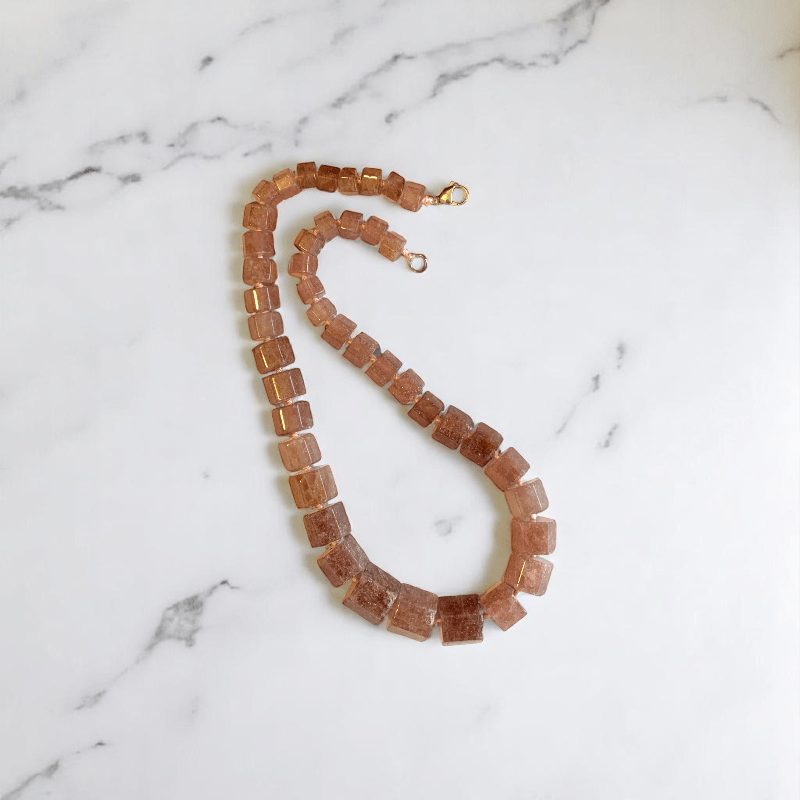 Sweet Glow | Red Strawberry Quartz Stone - For Women | Includes: Necklace