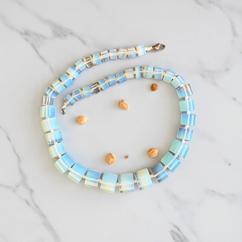 Ethereal Shine Necklace | Synthetic Opalite Stone - For Women | Includes: Necklace