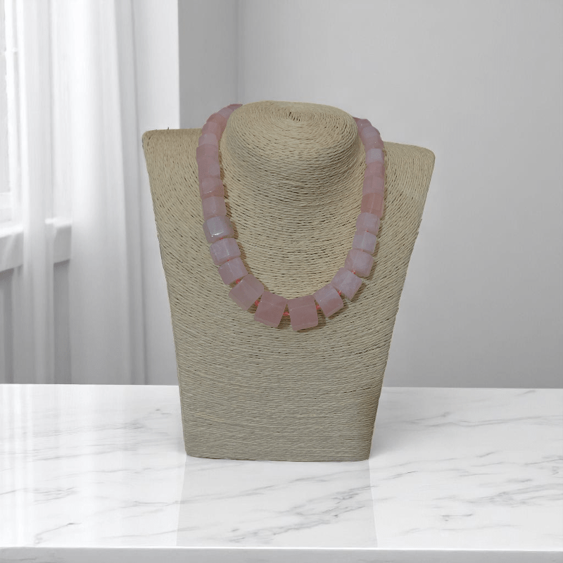 Love's Embrace Necklace | Rose Quartz Stone - For Women | Includes: Necklace