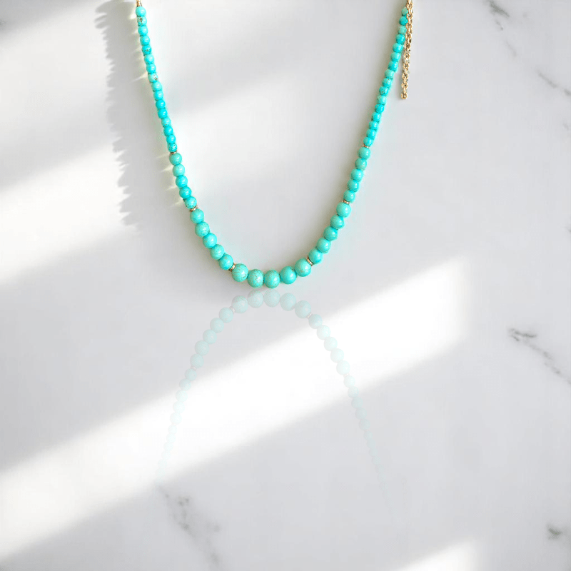 Tranquil Turquoise Set | Turquoise Stone - For Women | Includes: Necklace, Bracelet