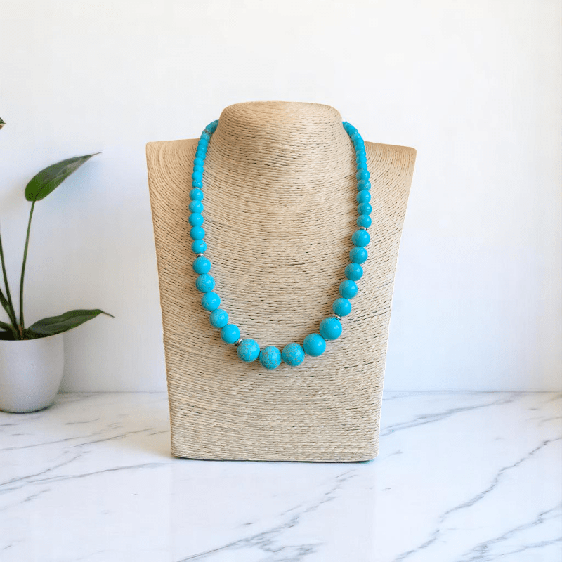 Tranquil Turquoise Set | Turquoise Stone - For Women | Includes: Necklace, Bracelet