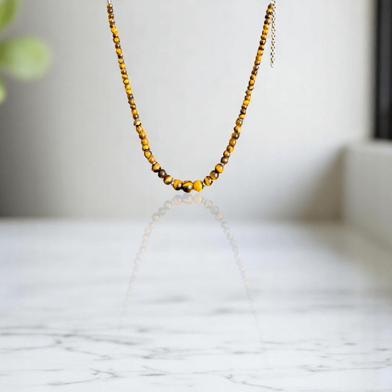 Golden Gaze Set | Tiger Eye Stone - For Women | Includes: Necklace, Bracelet