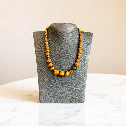 Golden Gaze Set | Tiger Eye Stone - For Women | Includes: Necklace, Bracelet