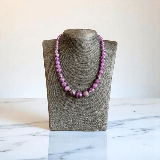 Lavender Glow Set | Amethyst Stone - For Women | Includes: Necklace, Bracelet