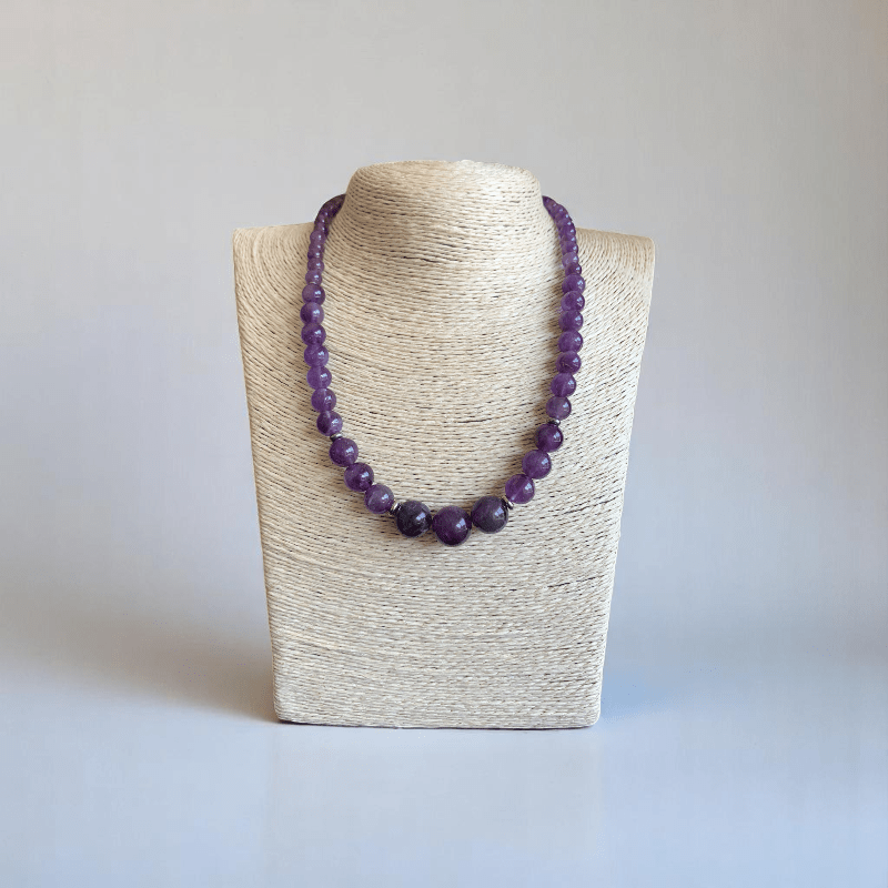 Lavender Glow Set | Amethyst Stone - For Women | Includes: Necklace, Bracelet
