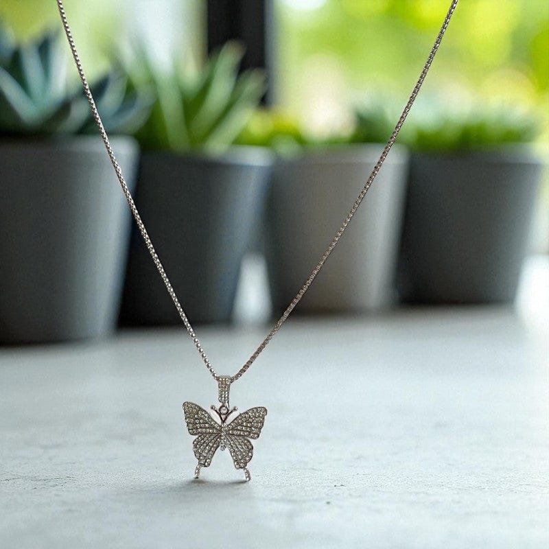 Elegance Butterfly Necklace | Zircon - For Women | Includes: Necklace