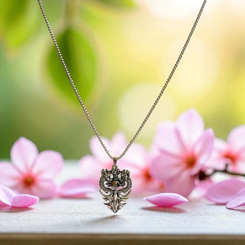Mythic Double Dragon Necklace | Premium Alloy - For Men | Includes: Necklace