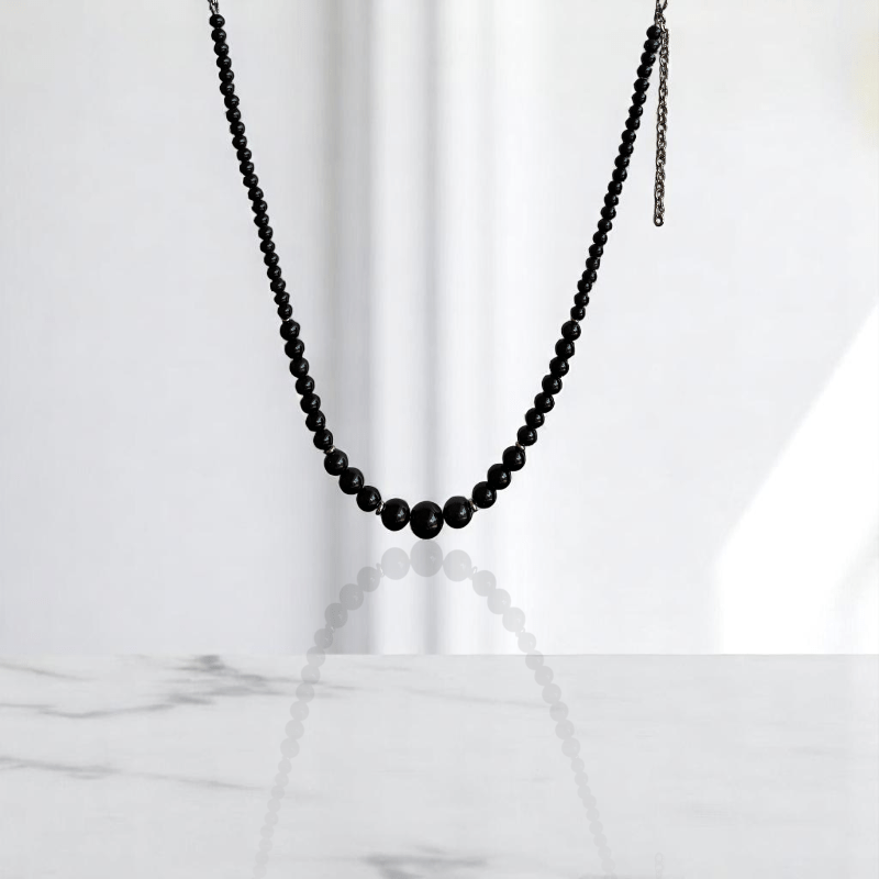 Midnight Shield Set | Black Obsidian Stone - For Women | Includes: Necklace, Bracelet