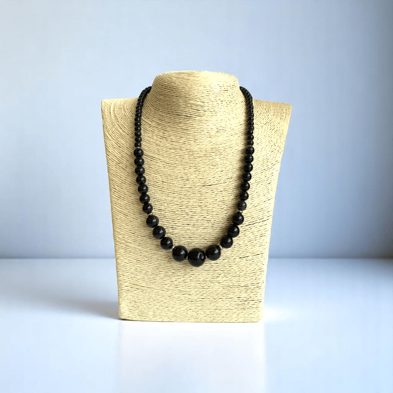 Midnight Shield Set | Black Obsidian Stone - For Women | Includes: Necklace, Bracelet