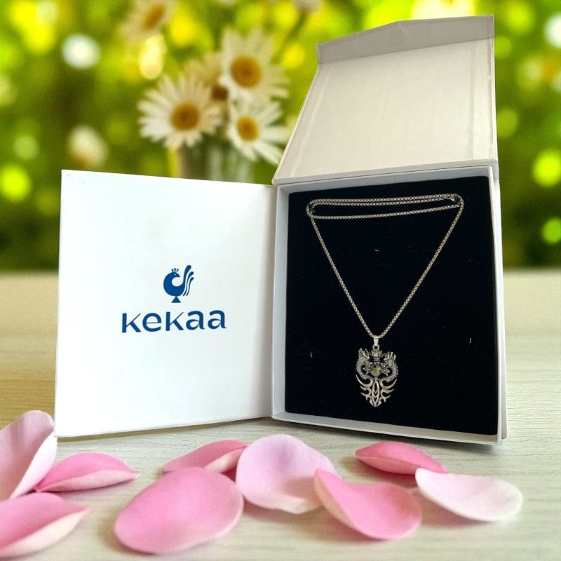 Mythic Double Dragon Necklace | Premium Alloy - For Men | Includes: Necklace