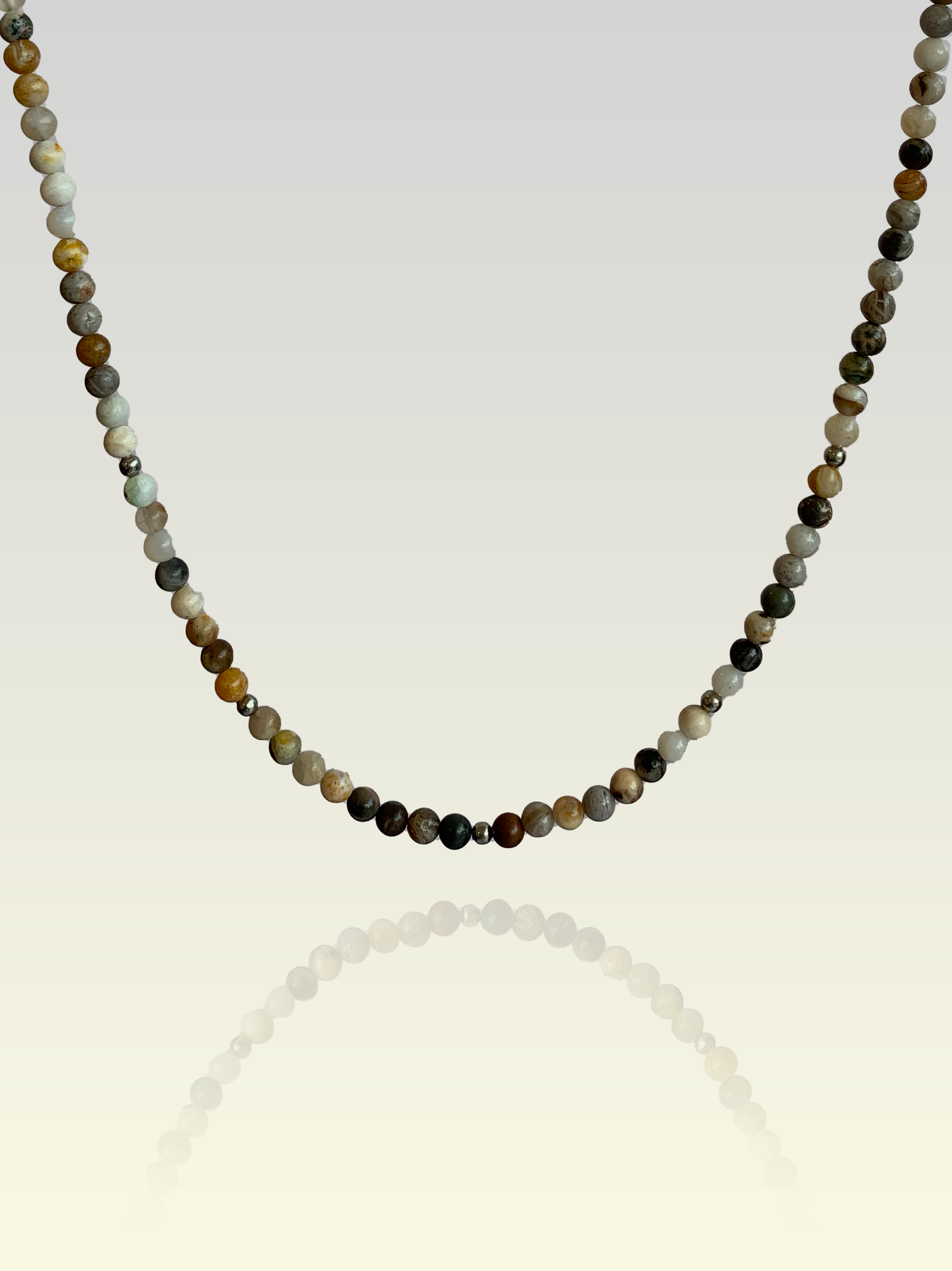 Nature Agate Set | Bamboo Leaf Agate - For Kids Girls | Includes: Necklace & Bracelet