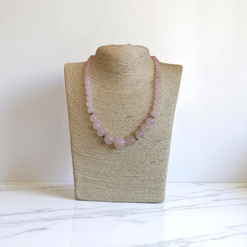Gentle Love Necklace | Rose Quartz Stone - For Women | Includes: Necklace
