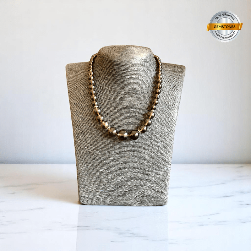 Smoky Elegance Set | Smoky Stone - For Women | Includes: Necklace, Bracelet