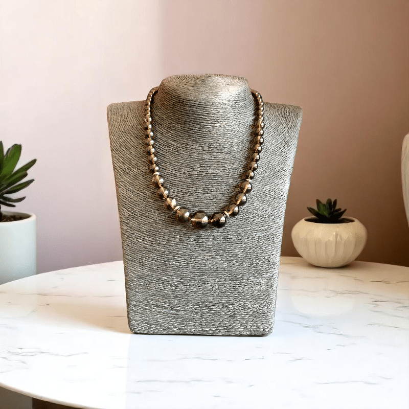 Dusky Glow Necklace | Smoky Quartz Stone - For Women | Includes: Necklace