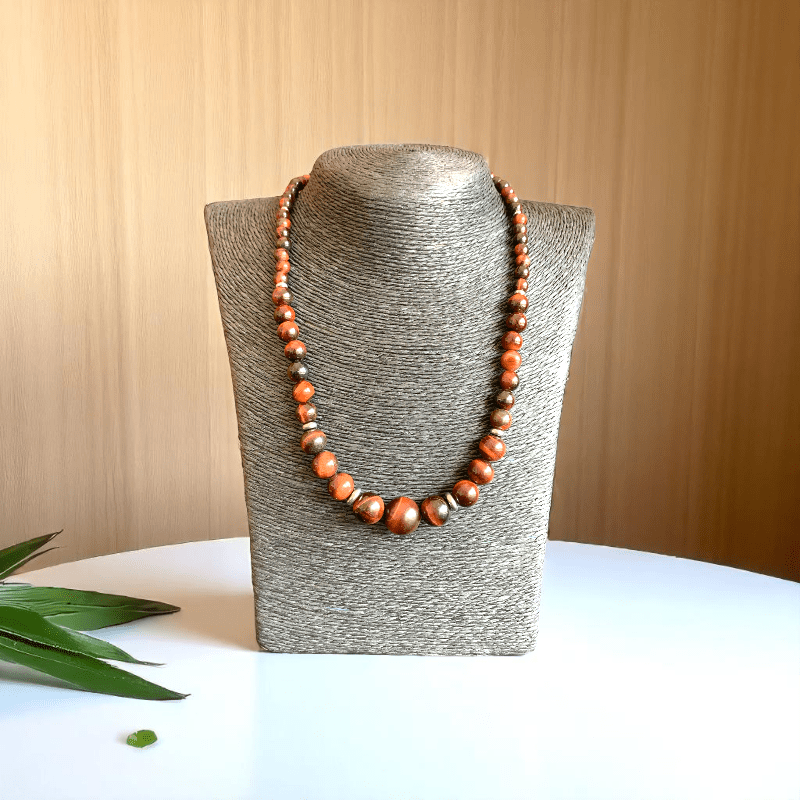 Bold Radiance Necklace | Red Tiger’s Eye Stone - For Women | Includes: Necklace
