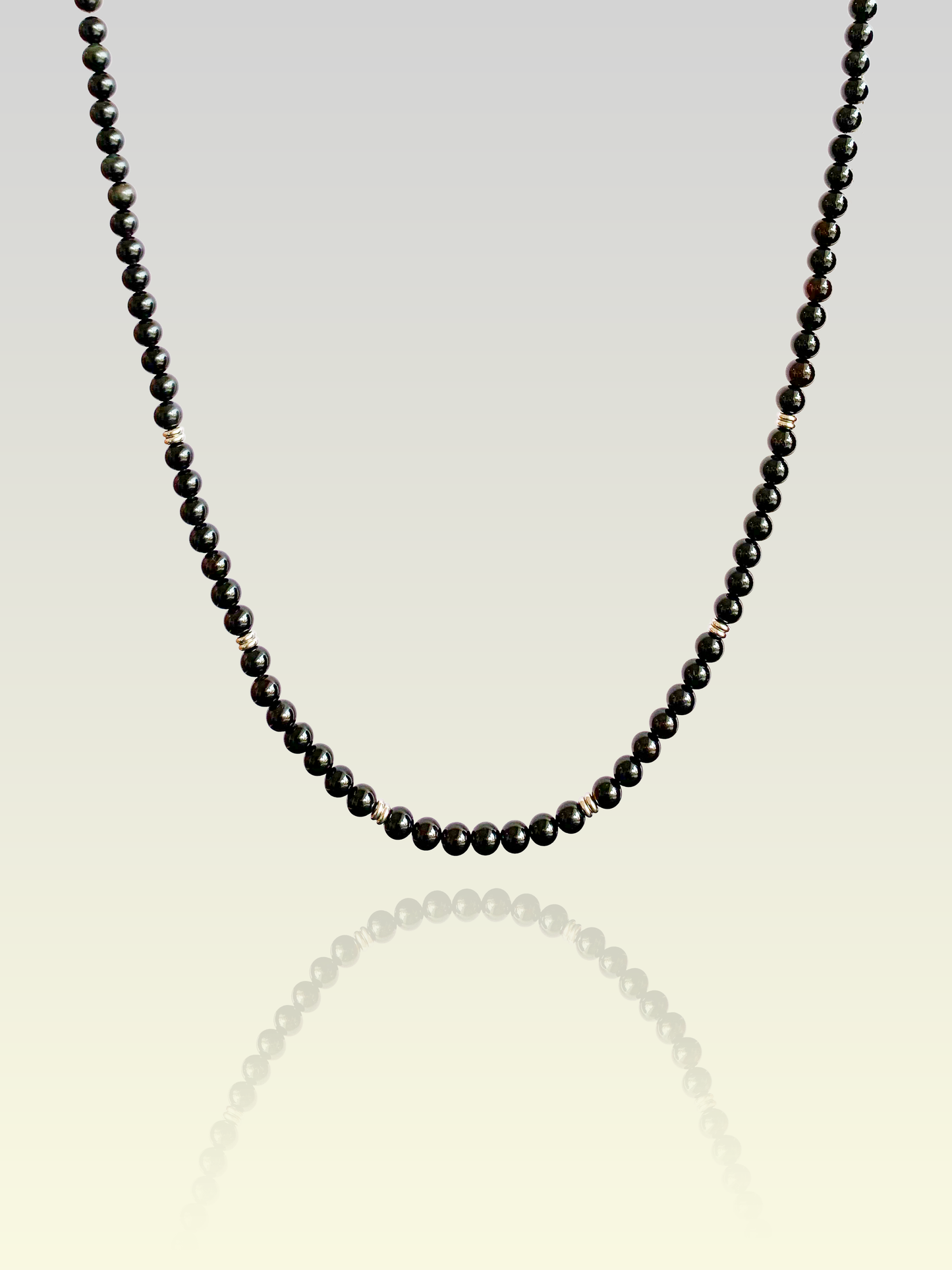 Shield Black Obsidian Set | Black Obsidian - For Unisex | Includes: Necklace & Bracelet
