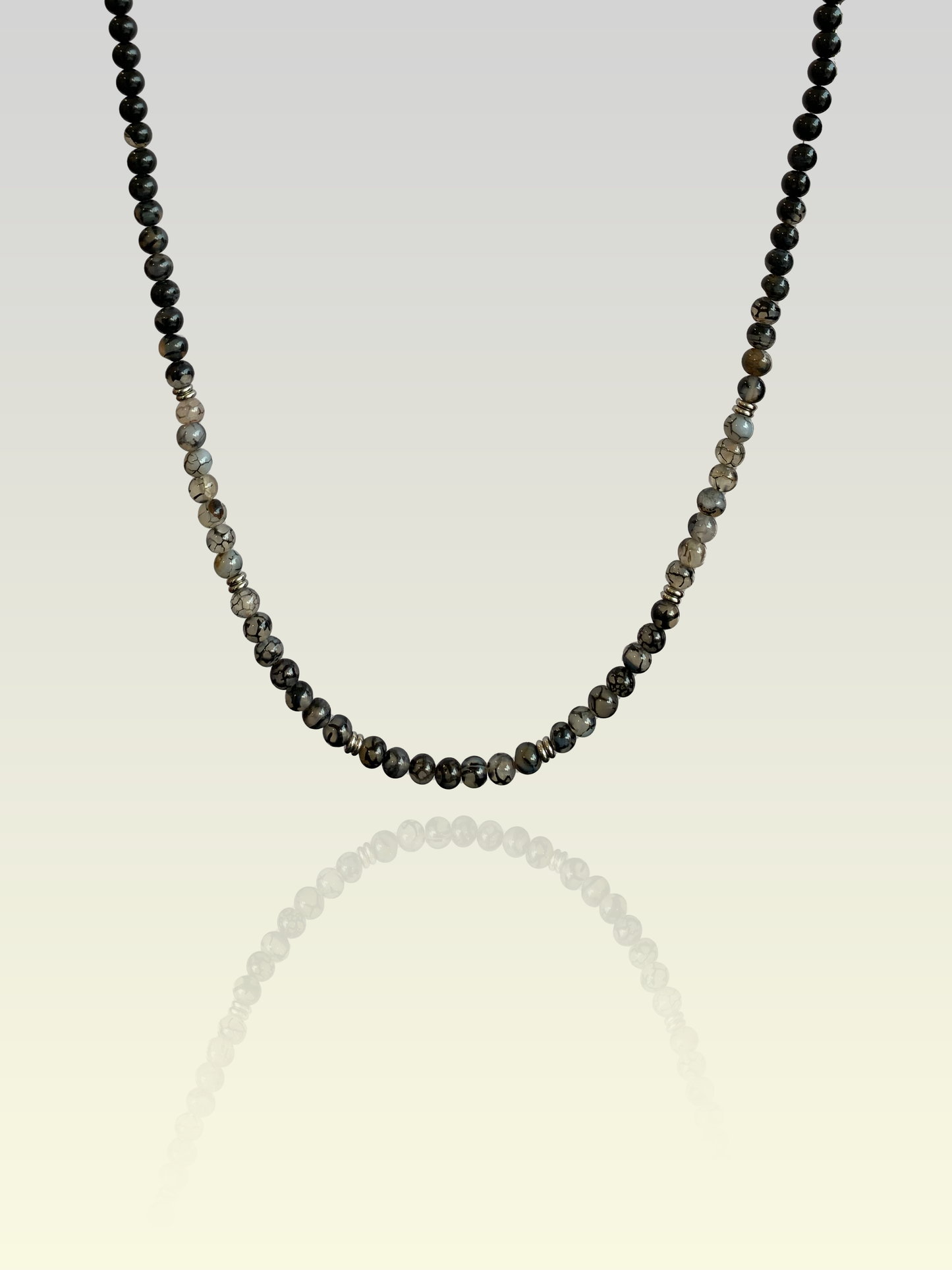 Mystic Dragon Vein Set | Dragon Vein Agate - For Unisex | Includes: Necklace & Bracelet